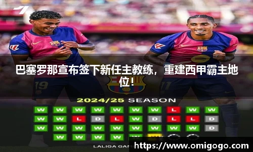巴塞罗那宣布签下新任主教练，重建西甲霸主地位！